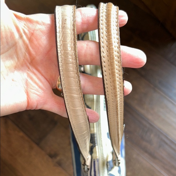 Coach Blue and Tan Patchwork Tote - Picture 12 of 15